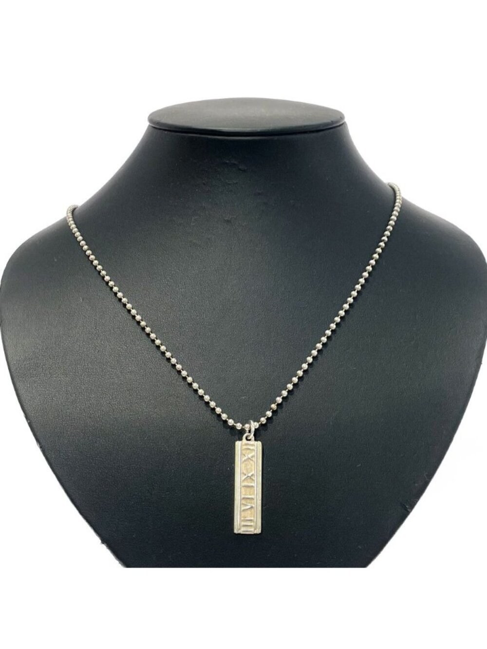 Tiffany & Co Silver Atlas Bar Necklace